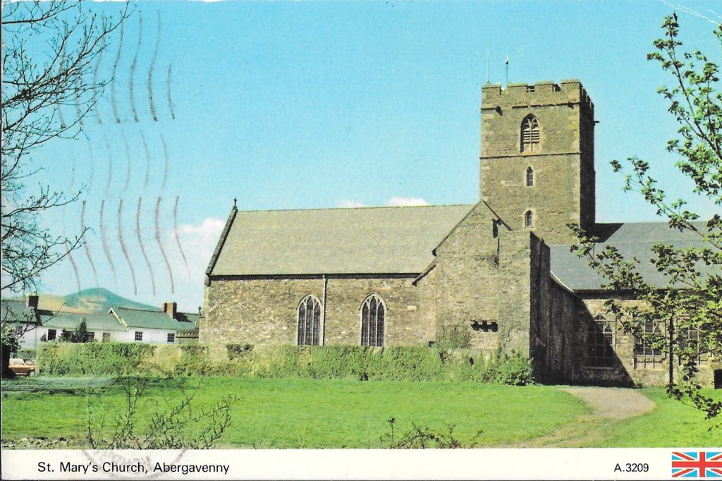 st-mary's-church-abergavenny-postcard